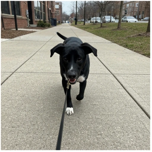 Brittany Spaniel herding practice