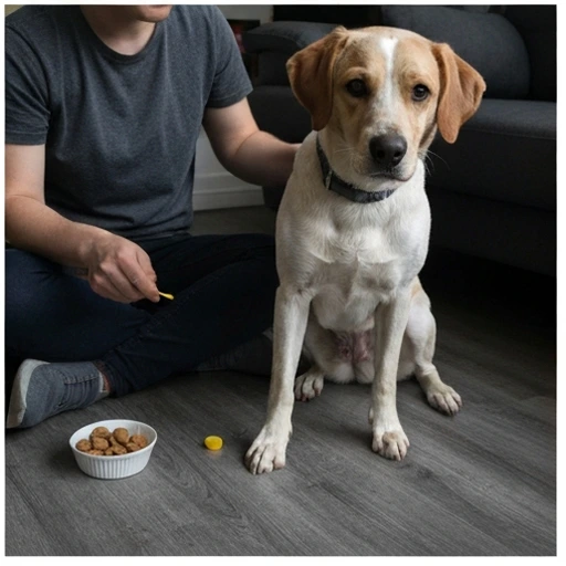 Herding dog working with livestock
